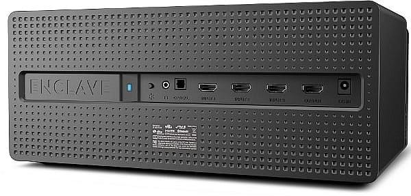 Enclave CineHome center console rear view.jpg The rear of CineHome's center speaker console