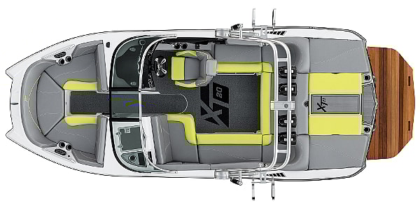 MasterCraft XT20 powerboat.jpg Its pickle fork bow and roomy aft lounge seat 11 (Photo: MasterCraft)
