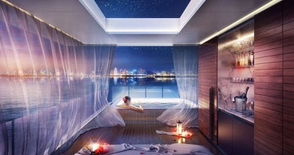 Above deck, jetted tub and amazing views