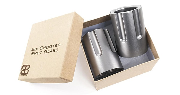 Bullets2Bandages Six Shooter Shot Glasses - box.jpg Great for gifting, a portion of the profits help veteran-minded charities