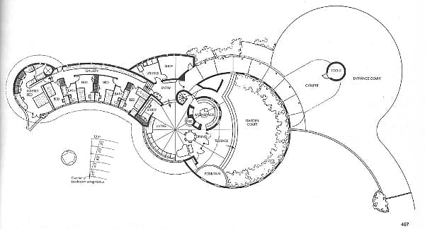 Frank Lloyd Wright last house designed - floorplan.jpg A meticulously drawn house plan