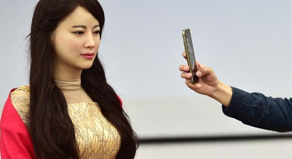 Jiajia Lifelike Interactive Chinese Robot - 1.jpg She worries photos make her face look fat.
