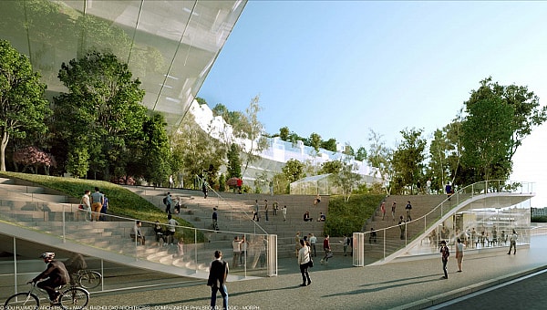 Mille Arbres floating Paris tree village - 3.jpg Mille Arbres will feature public parks and promenades