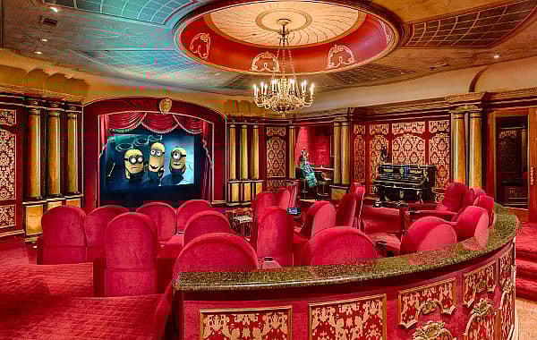 Dallas White House - home theater.jpeg A comfy room to catch a few flicks