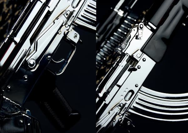 AK47s, up close and shiny
