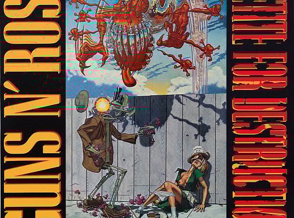 Guns N' Roses "Appetite for Destruction" (1987) - A whiff of cartoon nudity was probably the least objectionable thing about the original cover for this mega-selling classic. Based on a painting by Robert Williams