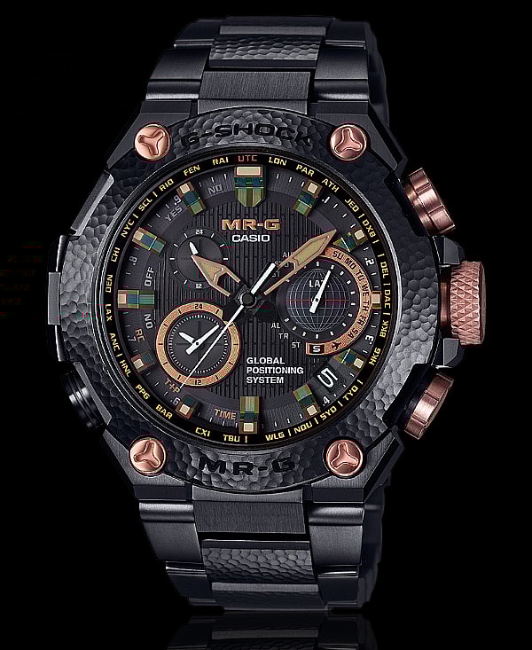 Casio G-Shock MR-G Hammer Tone - facing.jpg Fully analog with GPS timekeeping