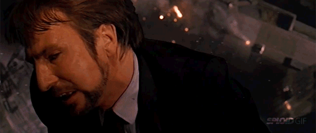 Hans Gruber falling