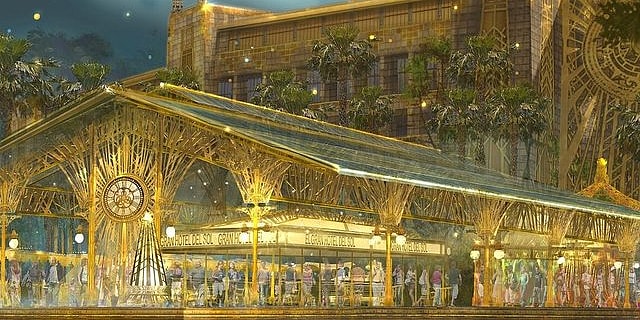 Cirque du Soleil Theme Park - surrounding hotel.jpg The impressive-looking surrounding hotels will be Cirque-themed (Photo: Grupo Vidanta)