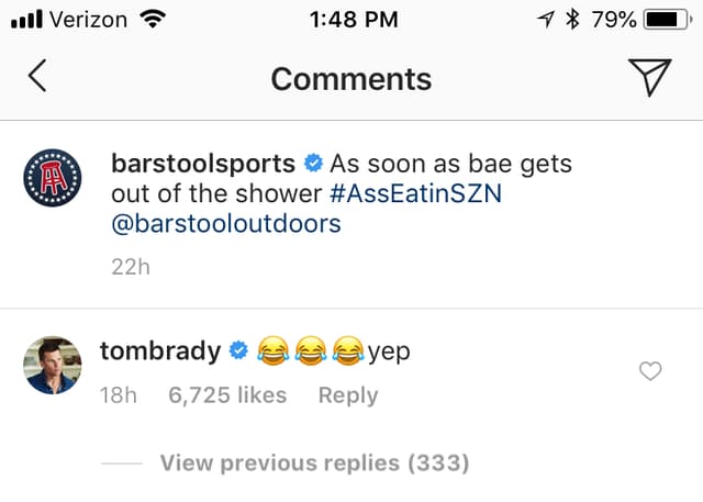 tom brady eats ass