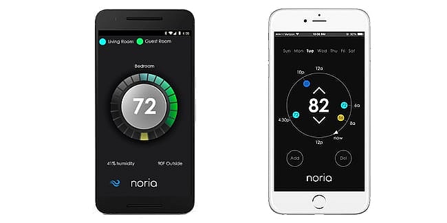 Noria smart air conditioner - app.jpg Schedule multiple units throughout the week with its app (Photo: Likuma Labs)