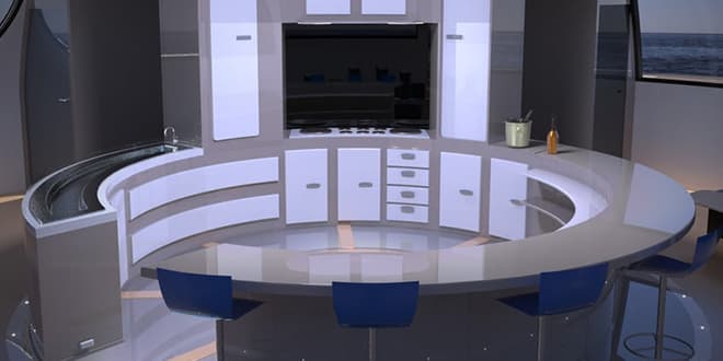 Jet Capsule UFO2 Floating Home dining.jpg Dining command central (Photo: Jet Capsule)