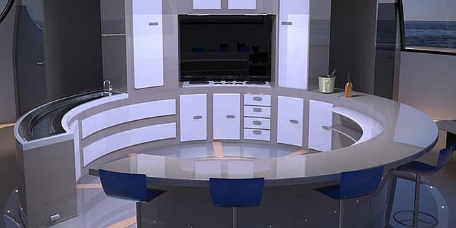 Jet Capsule UFO2 Floating Home dining.jpg Dining command central (Photo: Jet Capsule)