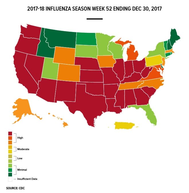 Flu season map