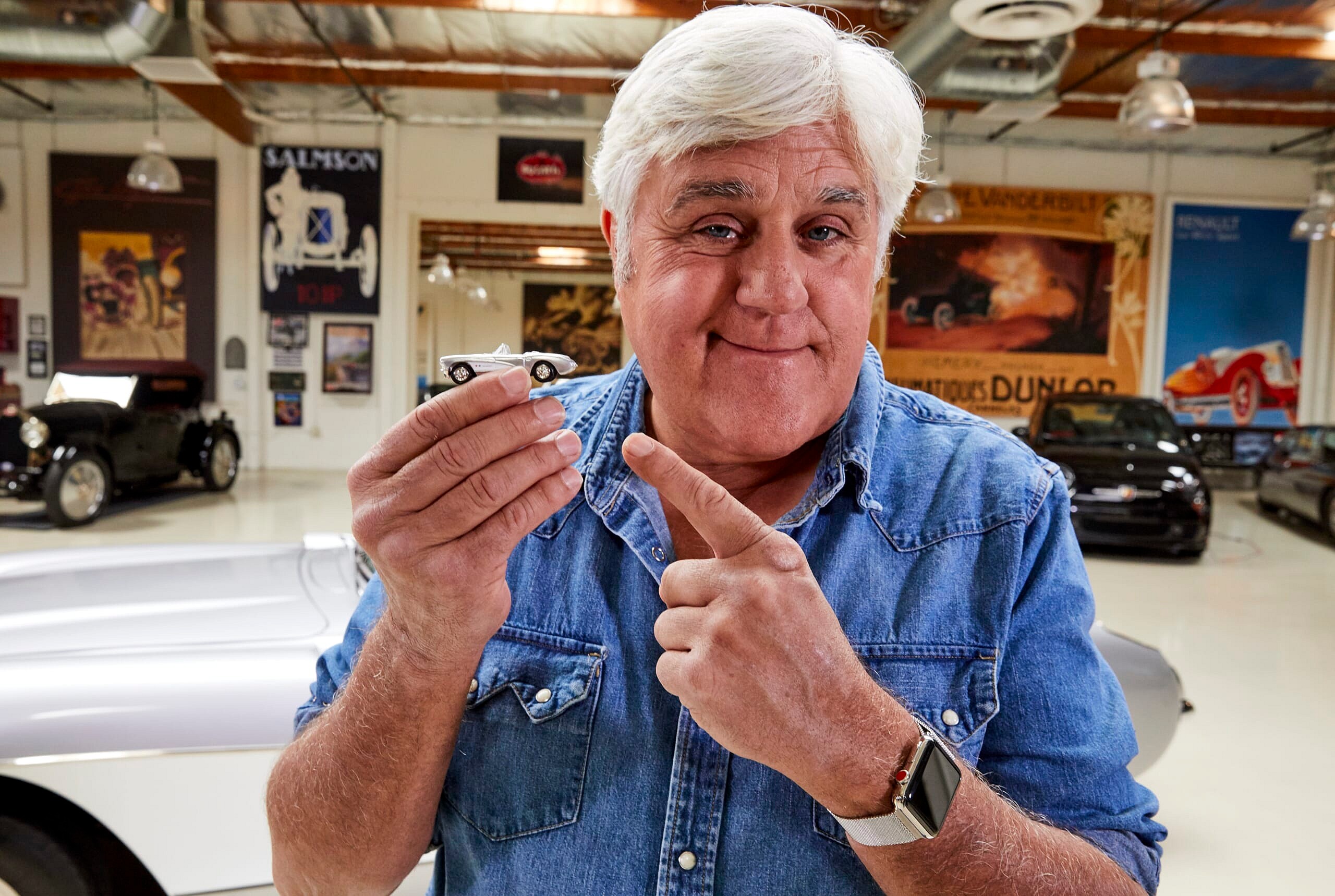 Jay Leno with Hot Wheels Corvette