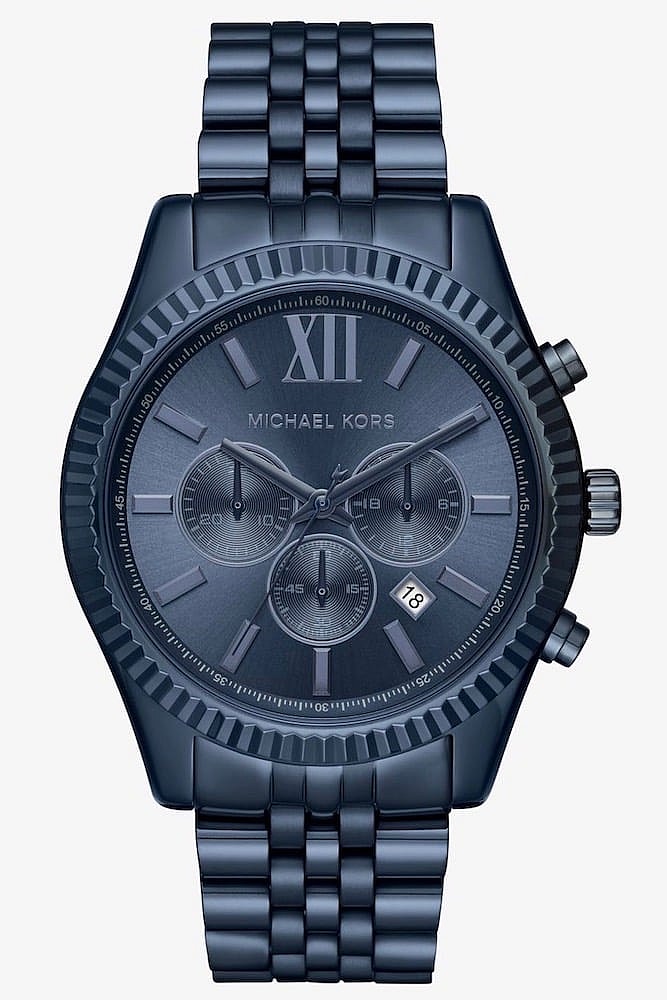 Michael-Kors-Lexington-Blue-Tone-Watch