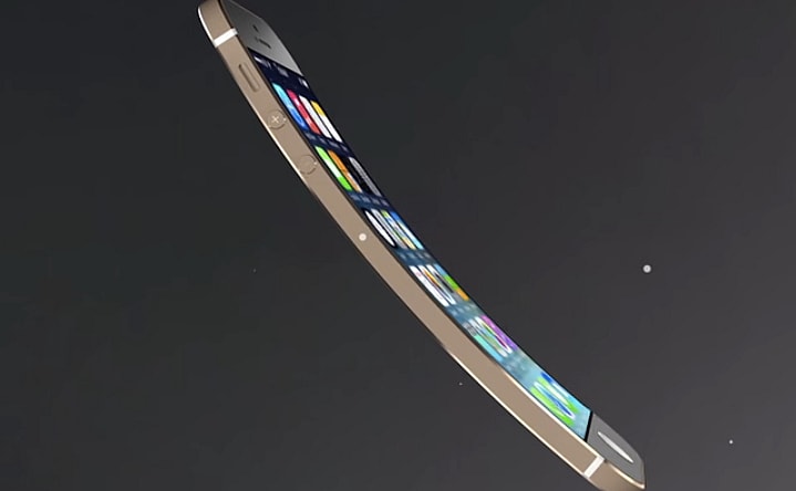 A curved iPhone 6 concept by Dutch designer Lewi Hussey