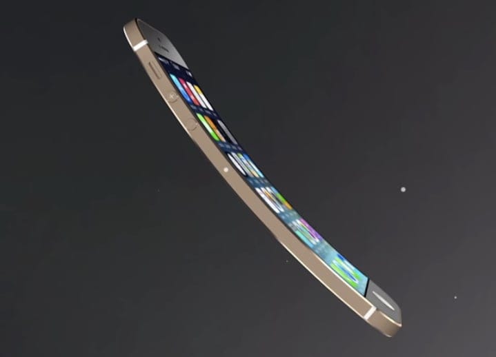 A curved iPhone 6 concept by Dutch designer Lewi Hussey