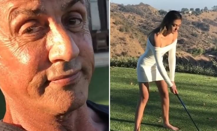 Sly Stallone and daughter Sistine