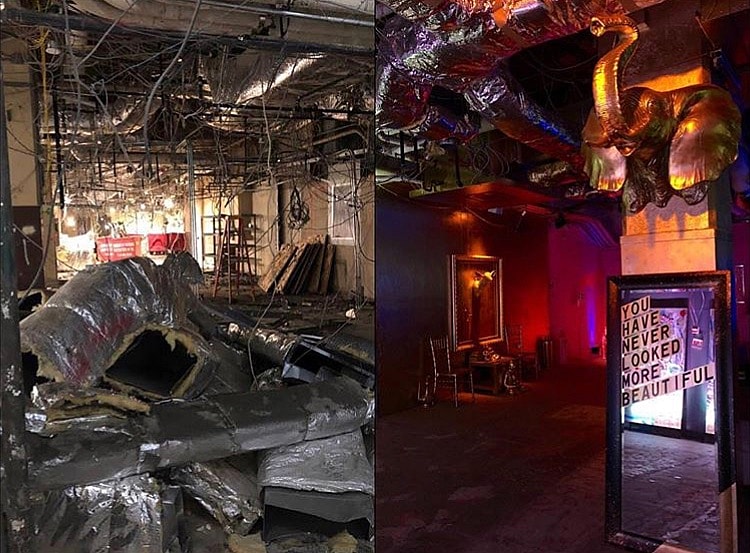 GLDC (10) Before & after Saks Fifth Avenue in their demo’d salon, which was turned into a Good Luck Dry Cleaners for Fashion Week.