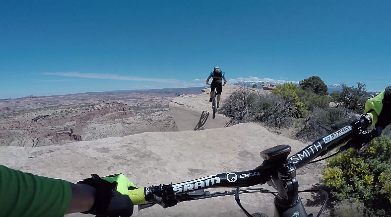 Cliff cyclist Utah