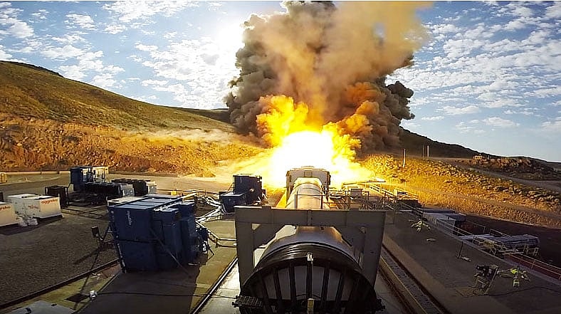 Rocket Booster in action. (Image: NASA)