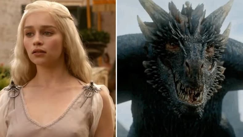 Daenerys Targaryen and one of her babies
