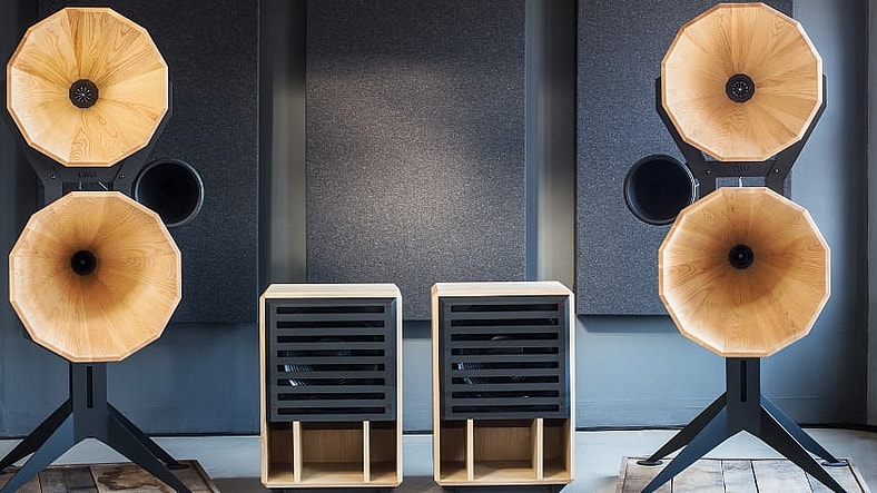 The iconically conical Imperia loudspeaker system