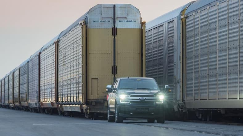 All-Electric Ford F-150 Train Promo