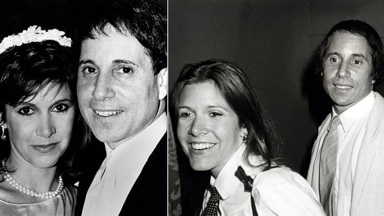 Paul Simon and Carrie Fisher