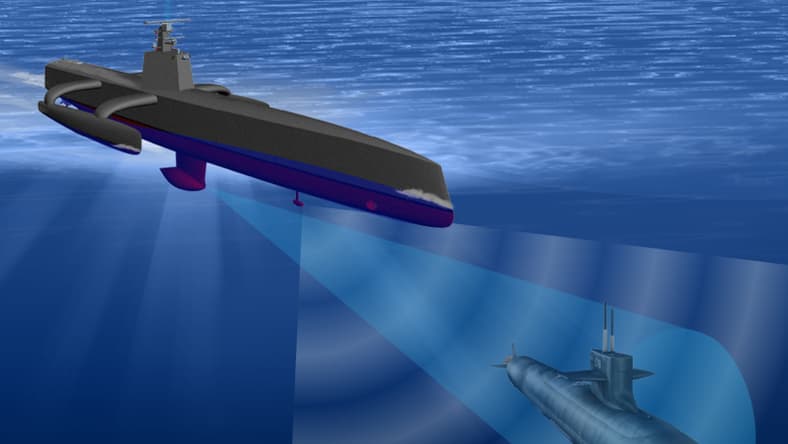 Artist's concept of DARPA's ACTUV sub hunter