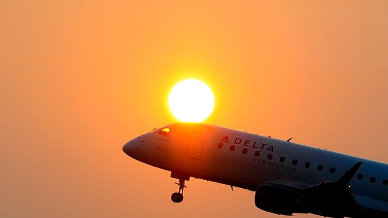 Delta in flight getty