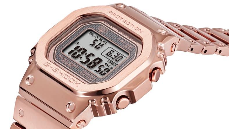 g-shock rose gold watch