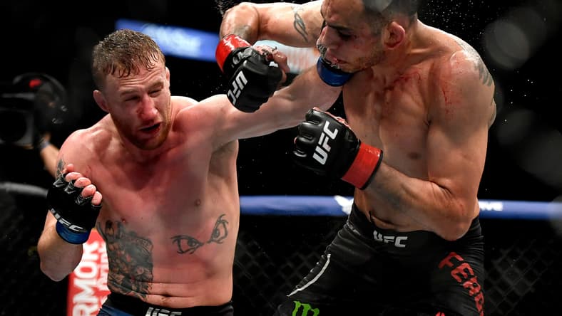 Justin Gaethje punching Tony Ferguson