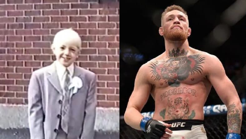 Kid Conor McGregor and adult McGregor