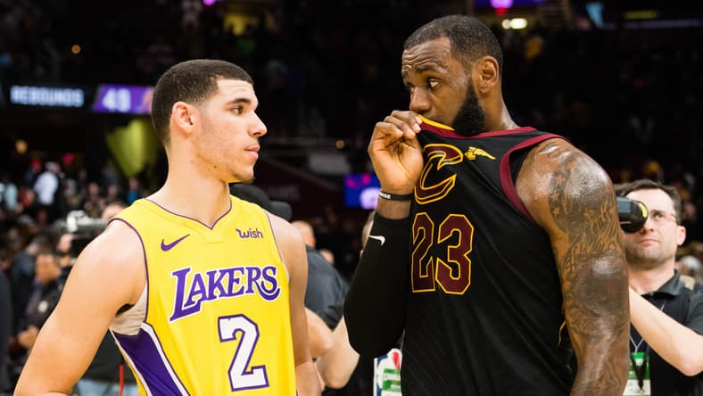 LeBron James and Lonzo Ball