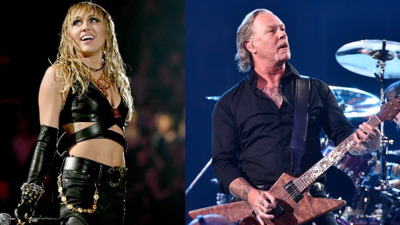 Miley Cyrus James Hetfield Metallica Promo