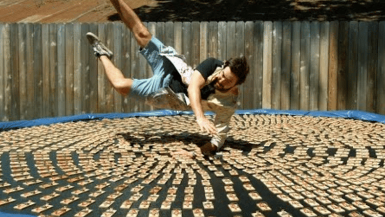 Mouse Trap Trampoline