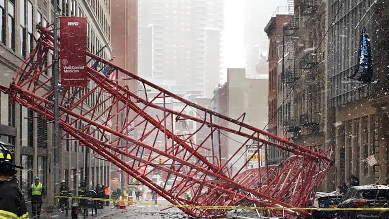 NYC Crane collapse AP