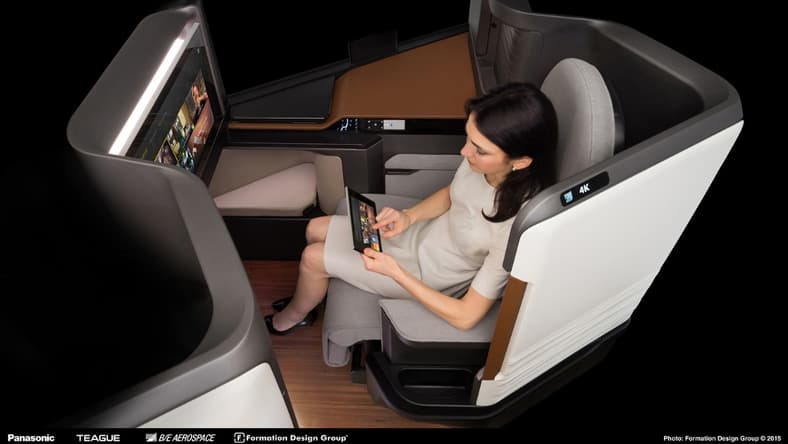 Panasonic's Waterfront luxury airplane seat