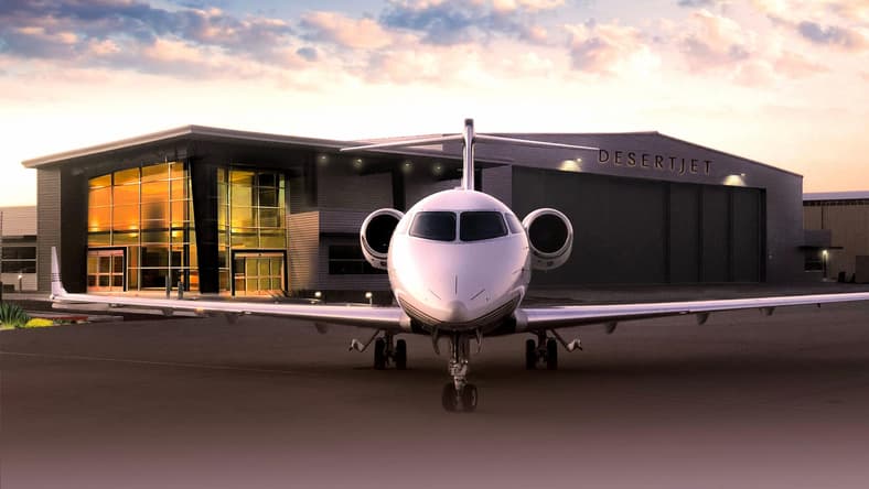 private jet desert jet