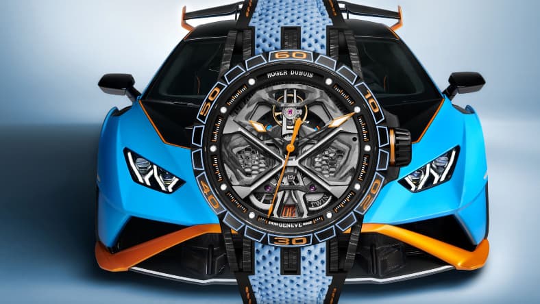 Roger Dubuis x Lamborghini Excalibur Huracan STO Promo