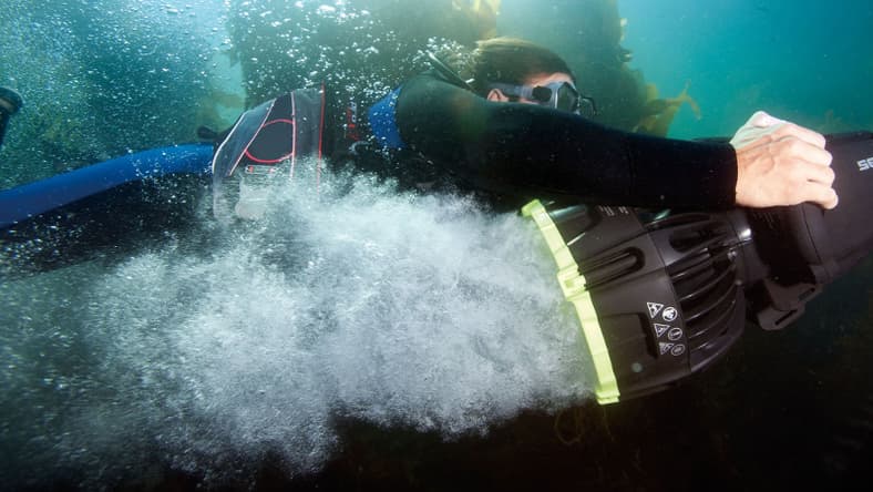 RS1 is Sea-Doo's top-of-the-line underwater scooter
