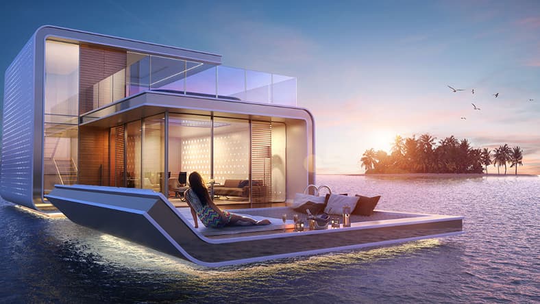 The Floating Seahorse Tzar Edition off Dubai's coast