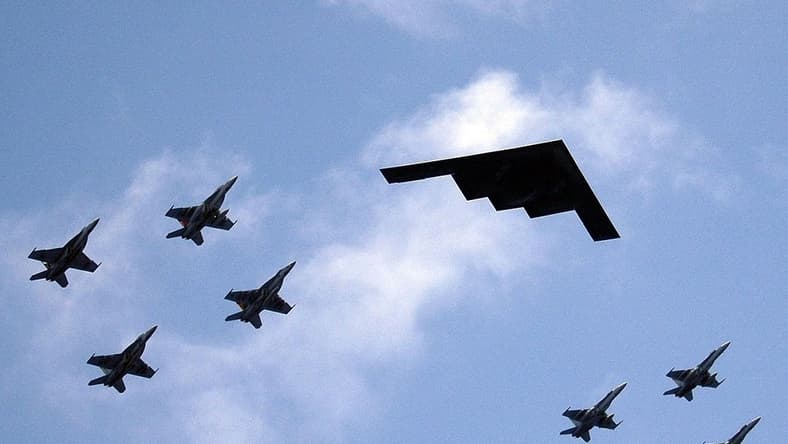 US bombers fighters