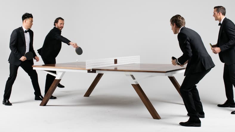Always ready for a spirited game of table tennis