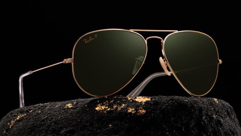 Ray Ban Aviator Solid Gold Promo