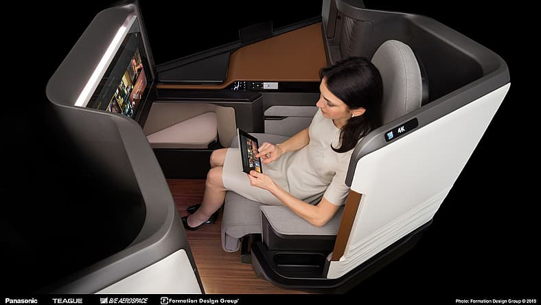 Panasonic's Waterfront luxury airplane seat