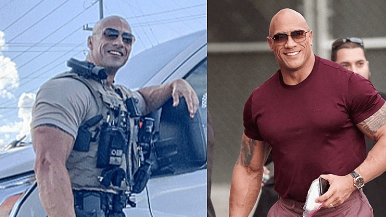 Lt. Eric Fields and Dwayne 'The Rock' Johnson