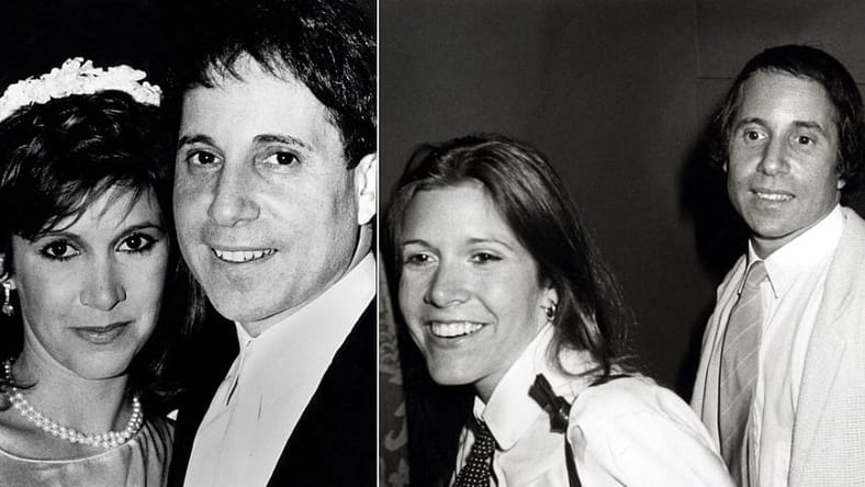 Paul Simon and Carrie Fisher